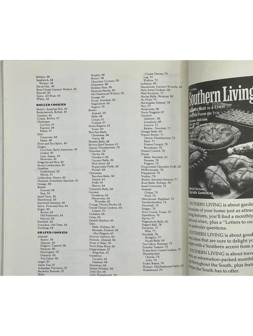 Vintage 1970s Southern Living Cookies Cookbook: Softcover Recipe Book
